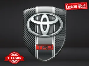 Toyota Sticker Silicone Design Premium Badges Bombés Élégants